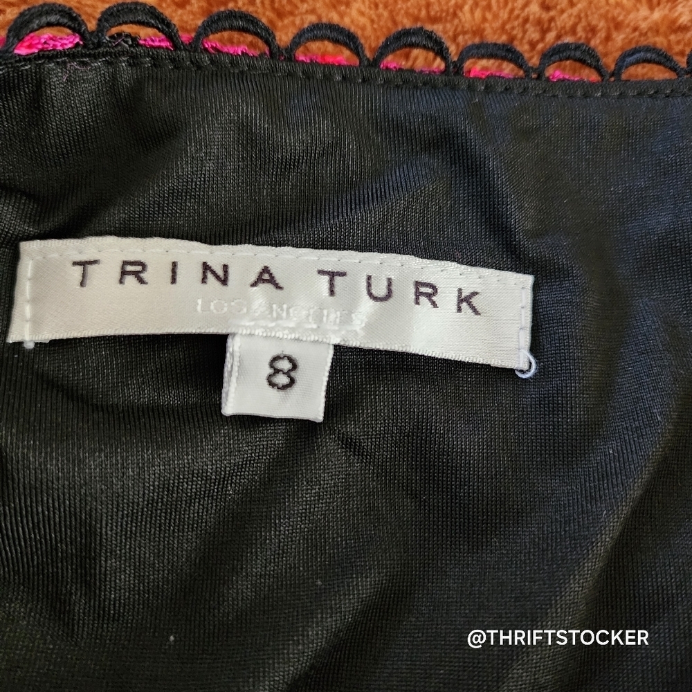 Trina Turk Colorful Chevron Knit Dress size 8 - Picture 9 of 10